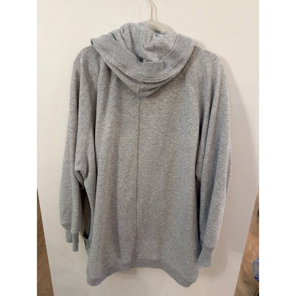 Offline By Aerie Gray Hooded Sweatshirt With Open Front & Pockets - Womens Size - Picture 4 of 4
